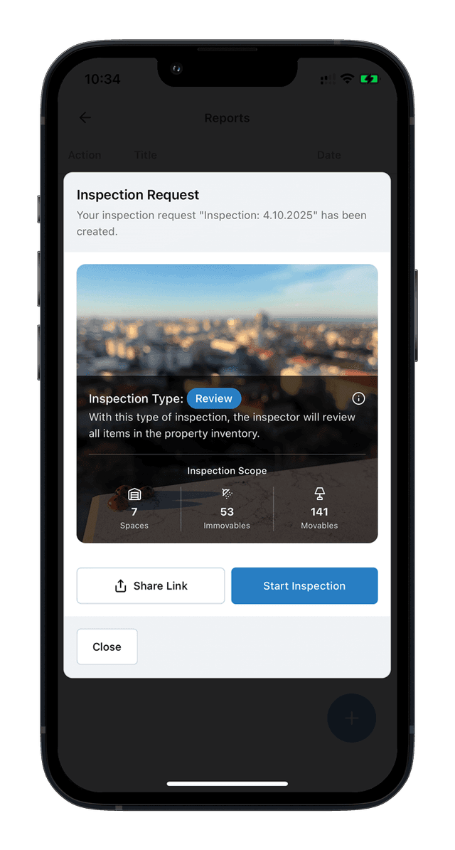 Inventory app screen