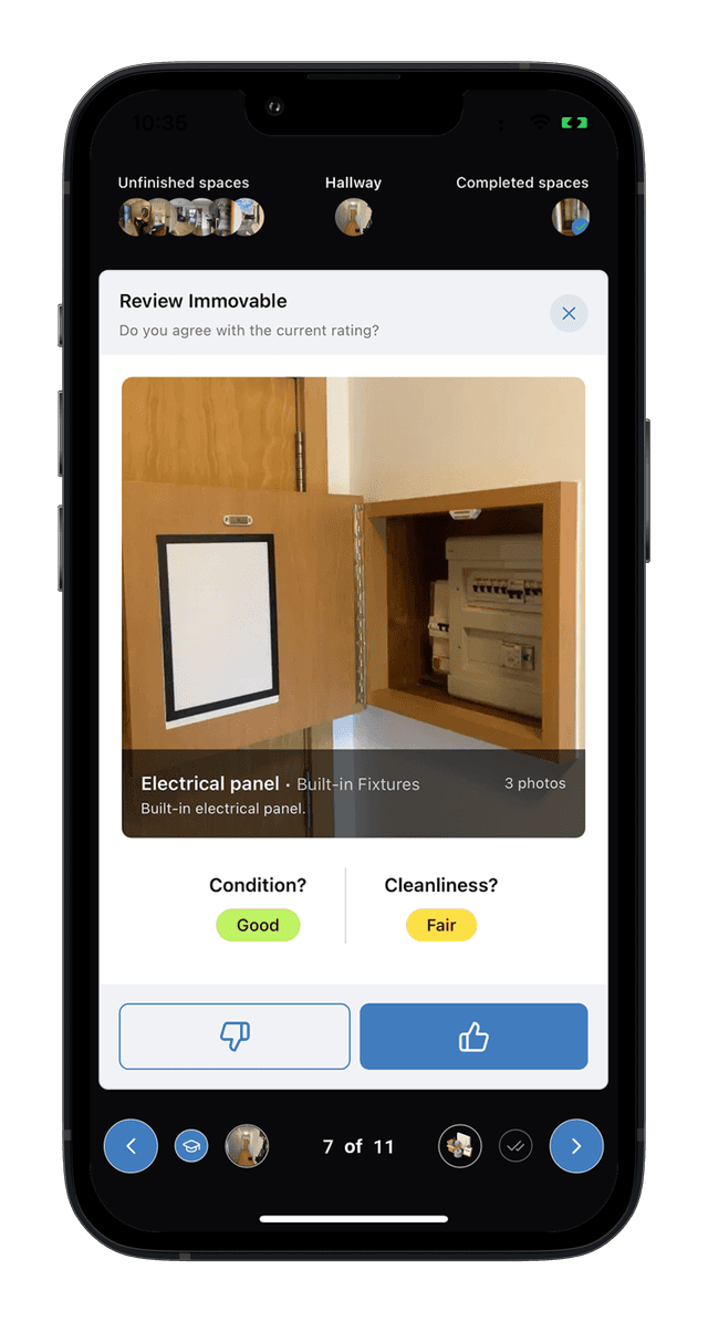 Inventory app screen